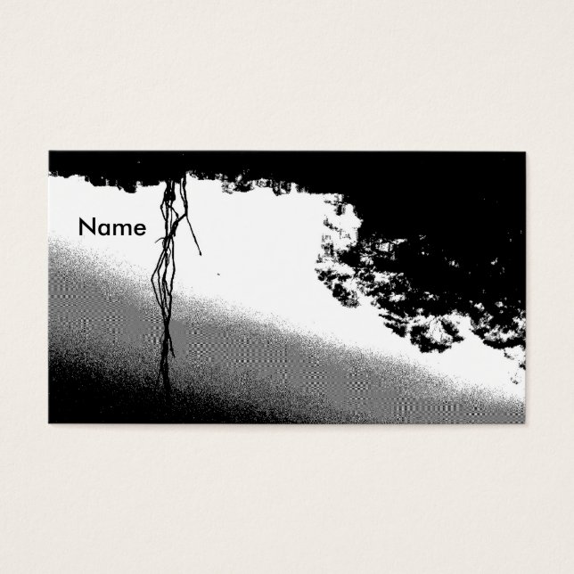 Pond Refltions in B/W Visitkort (Framsidan)