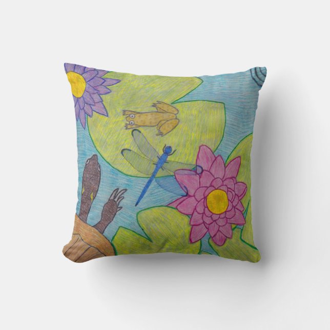 Pond Scene (enkelt) - Pillow Kudde (Framsida)
