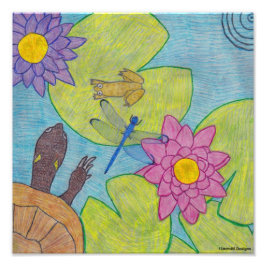 Pond Scene - fotoutskrift Fototryck