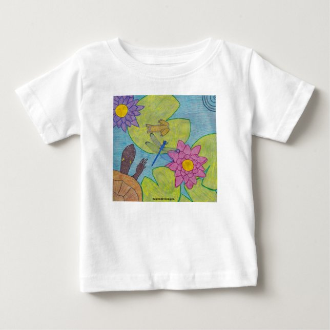Pond Scene (vit) - Baby T-Shirt (Framsida)