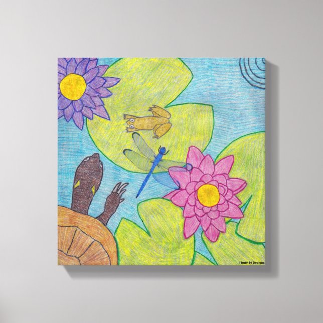 Pond Scene (vit) - Canvas Art (Framsida)