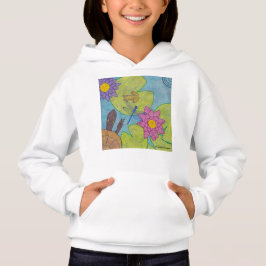 Pond Scene (vit) - Flickans Hoodie T Shirt