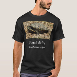 Pond Slider Turtle Black T-shirt