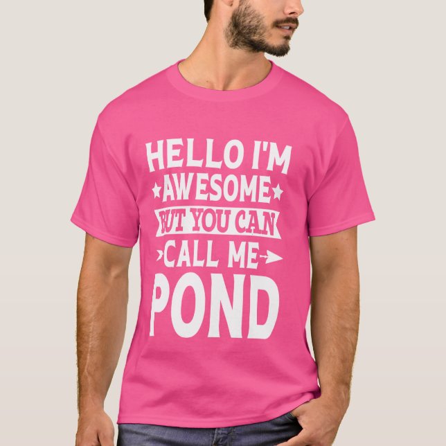 Pond Surname Ring mig Pond Family Team Efternamn P T Shirt (Framsida)