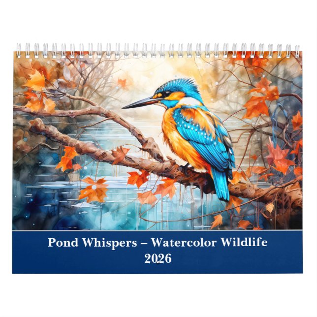 Pond Whispers – 2026 Watercolor Wildlife Calendar Kalender (Omslag)