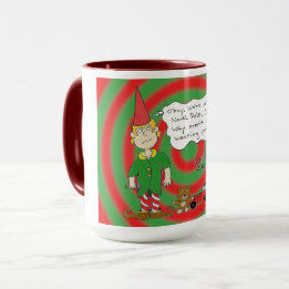 Pondering Elf Combo Mugg, 15 oz Mugg