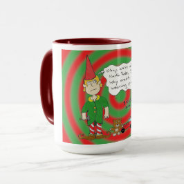 Pondering Elf Combo Mugg, 15 oz Mugg