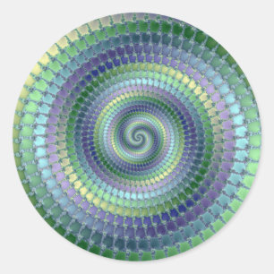 Pondering - Fractal Runt Klistermärke