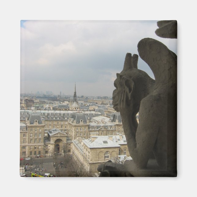 Pondering Parisian Gargoyle Magnet (Framsidan)