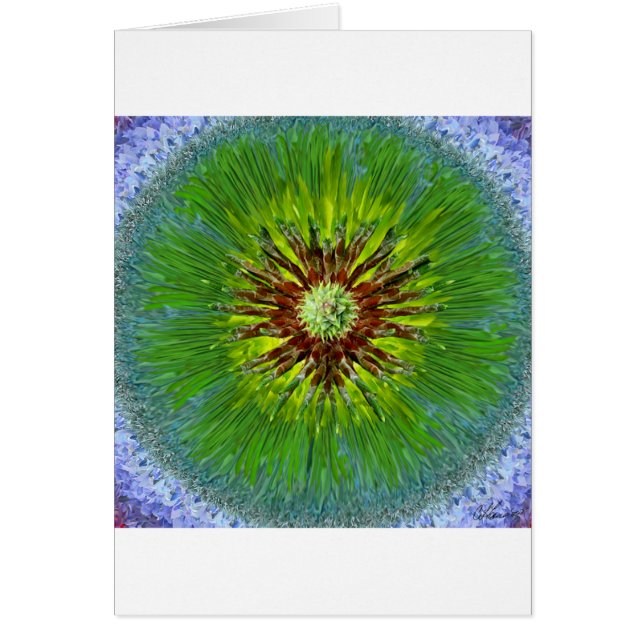 Ponderosa SunburstMandala Hälsningskort (Framsidan)