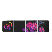 Pong Bord JAPANESE FLOWERS OCH KANJI KÄRLEK