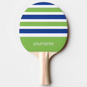 Pong för pingen för monogramen för randmönster pingisracket