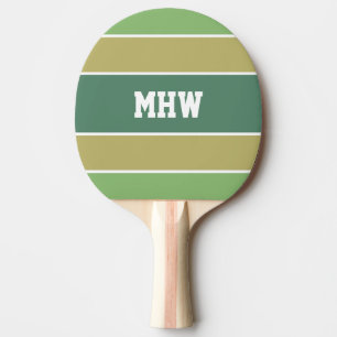 Pong för pingen för monogramen för randmönster pingisracket