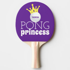 Pong Princess Lila Personlig Namn Pingisracket