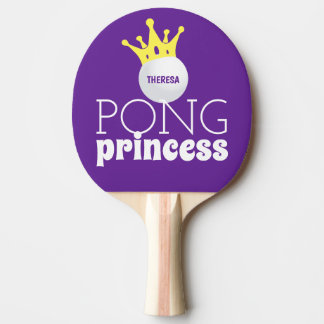Pong Princess Lila Personlig Namn Pingisracket