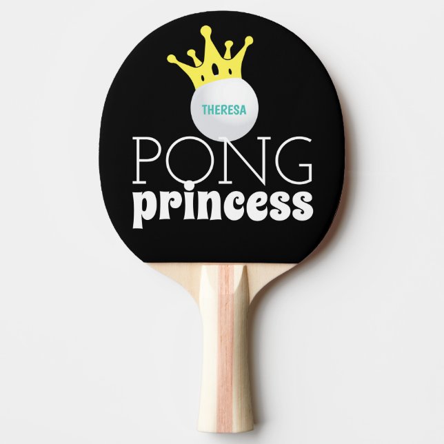 Pong Princess Personlig Namn Pingisracket (Framsidan)