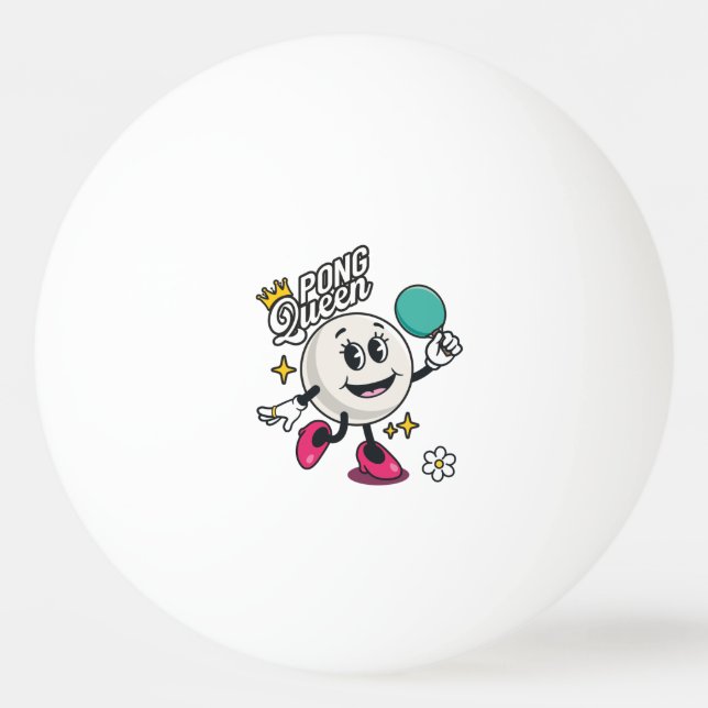 Pong Queen bord tennis boll (Framsidan)