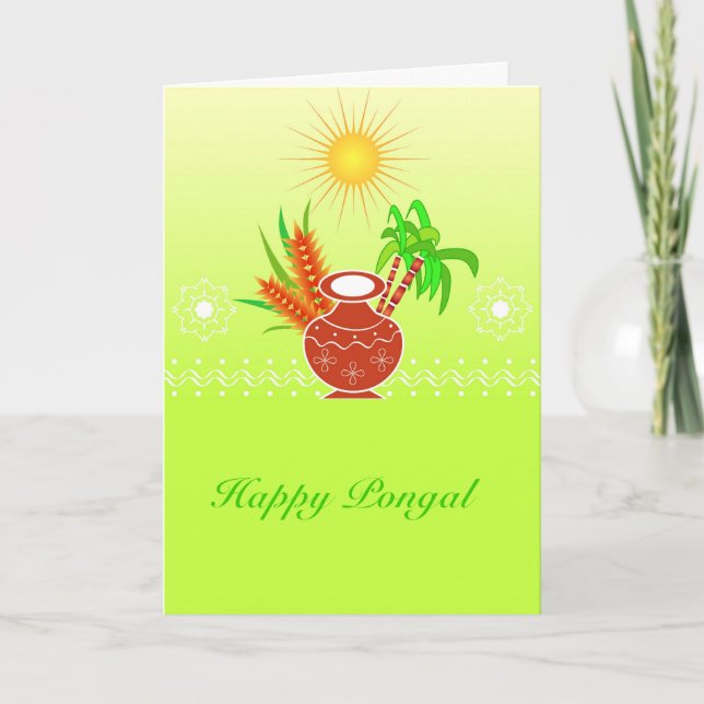 Pongal - södra indisk festival kort (Framsida)