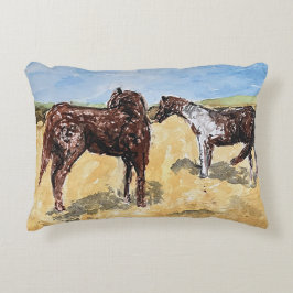 Ponies at Assateague Island accent Pillow Prydnadskudde