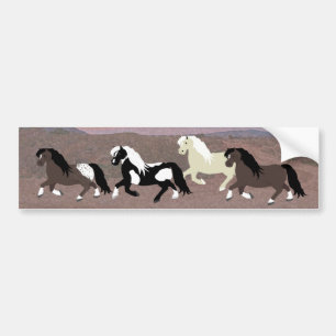 Ponies Bumper Sticker Bildekal