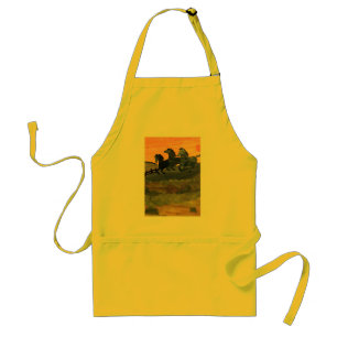 "Ponies" Golden Gult Apron Förkläde