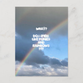 Ponies och Rainbows vykort