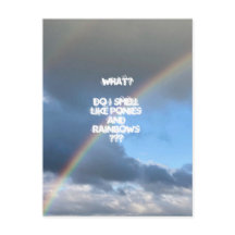 Ponies och Rainbows vykort