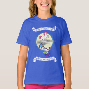 Ponny/Unicorn "hur du ser mig" flickaT-tröja T Shirt