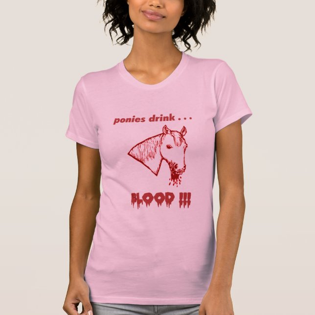 Ponnydrinkblod!!! T-shirt (Framsida)