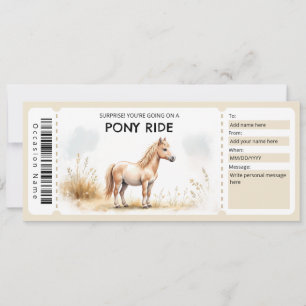 Ponnyn Ridning Presentkort Inbjudningar