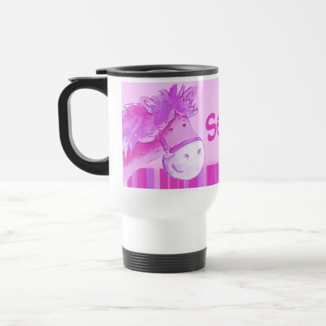 Ponnyrosaungar namngav flickor travel mug resemugg (Vänster)
