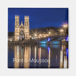 Pont a Mousson Panorama med Moselle Souvenir Magnet