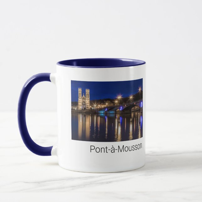 Pont a Mousson Panorama med Moselle Souvenir Mugg (Vänster)
