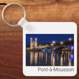 Pont a Mousson Panorama med Moselle Souvenir Nyckelring