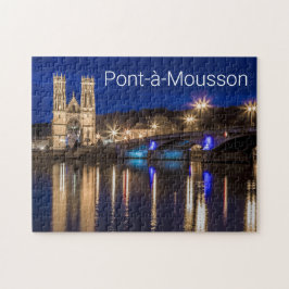 Pont a Mousson Panorama med Moselle Souvenir Pussel