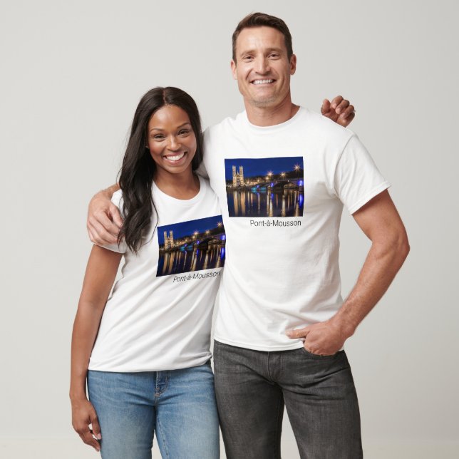 Pont a Mousson Panorama med Moselle Souvenir T Shirt (Unisex)
