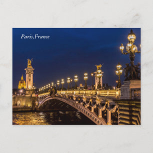 Pont Alexander III Paris vykort