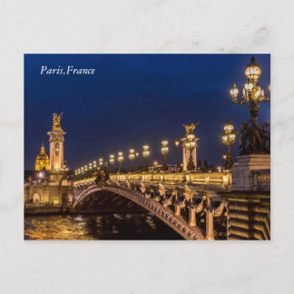 Pont Alexander III Paris vykort