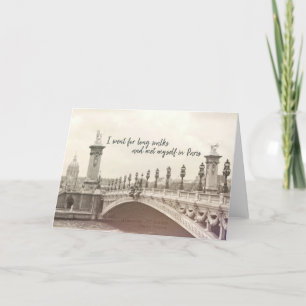 PONT ALEXANDRE III BRIDGE-gratulationskort Tack Kort