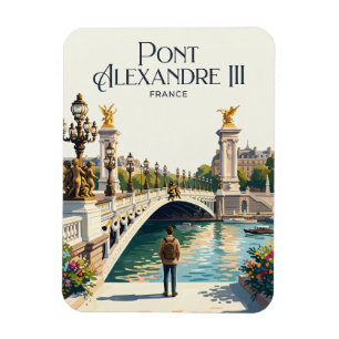 Pont Alexandre III Frankrike Magnet