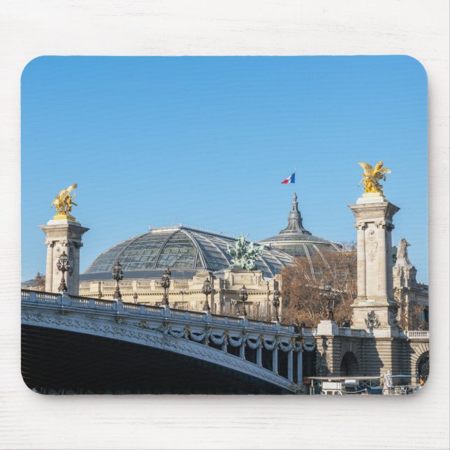 Pont Alexandre III och Grand Palais på en solig da Musmatta (Framsidan)