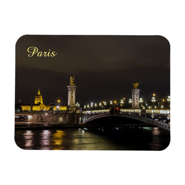 Pont Alexandre III och ogiltigt på natten Magnet (Horisontell)