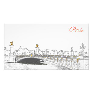Pont Alexandre III på Seinefloden - Paris Frankrik Fototryck