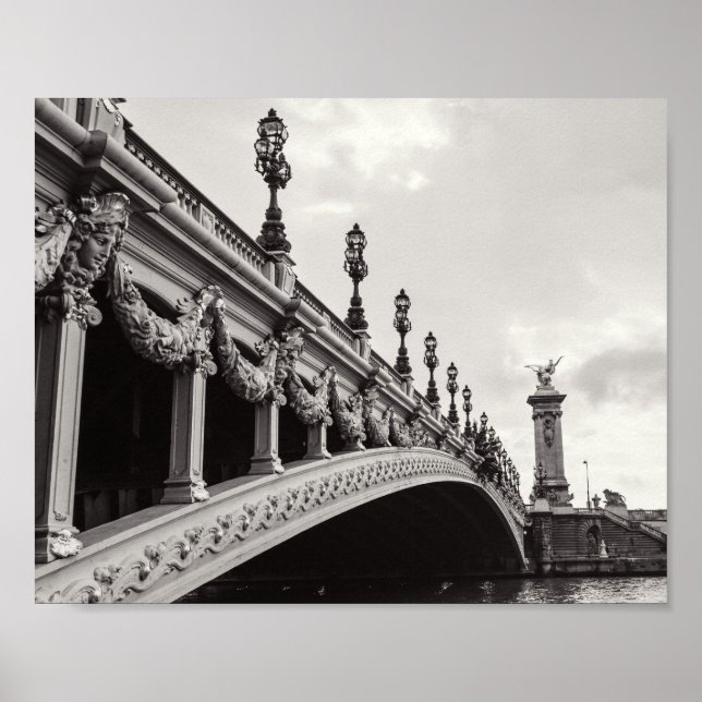 Pont Alexandre III Paris Bridge Poster Skriv ut (Framsidan)