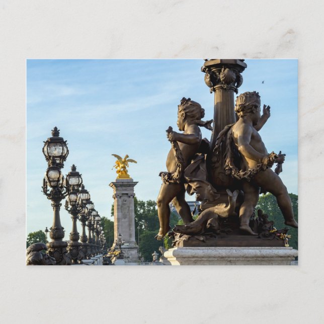Pont Alexandre lll-bron - Paris, Frankrike Vykort (Framsida)