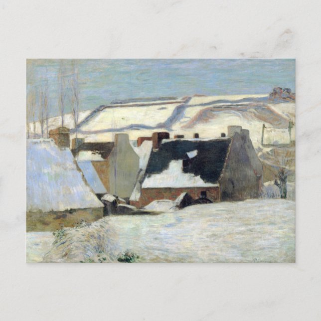 Pont-Aven i snö | Paul Gauguin Vykort (Framsida)