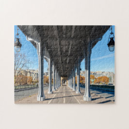 Pont de Bir-Hakeim över Seine - Paris, Frankrike Pussel