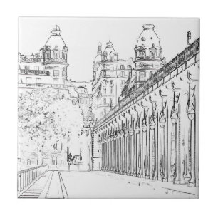 Pont de Bir-Hakeim - Paris, Frankrike Kakelplatta