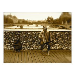 Pont des Arts: Kärlek Lock Bridge, Paris Fototryck