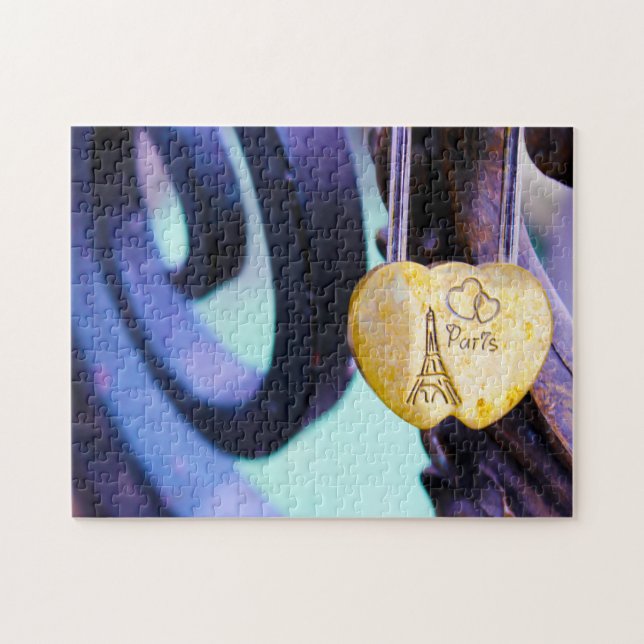 Pont des Arts Kärlek Locks Paris. Pussel (Horisontell)